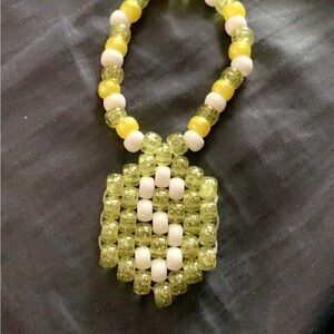 Yellow and White Beaded Skittles Bracelet